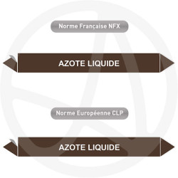 Repérage de tuyauterie NFX ou CLP Azote liquide