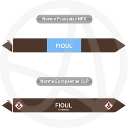Repérage de tuyauterie NFX ou CLP Fioul