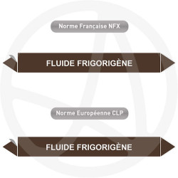 Repérage de tuyauterie NFX ou CLP Fluide frigorigène