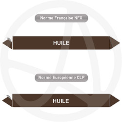 Repérage de tuyauterie NFX ou CLP Huile