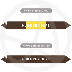 Repérage de tuyauterie NFX ou CLP Huile de coupe
