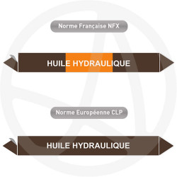 Repérage de tuyauterie NFX ou CLP Huile hydraulique