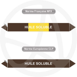 Repérage de tuyauterie NFX ou CLP Huile soluble