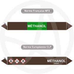 Repérage de tuyauterie NFX ou CLP Méthanol