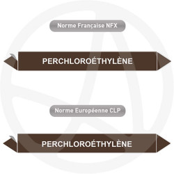 Repérage de tuyauterie NFX ou CLP Perchloroéthylène