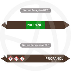 Repérage de tuyauterie NFX ou CLP Propanol