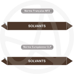 Repérage de tuyauterie NFX ou CLP Solvants