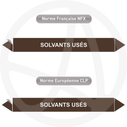 Repérage de tuyauterie NFX ou CLP Solvants usés