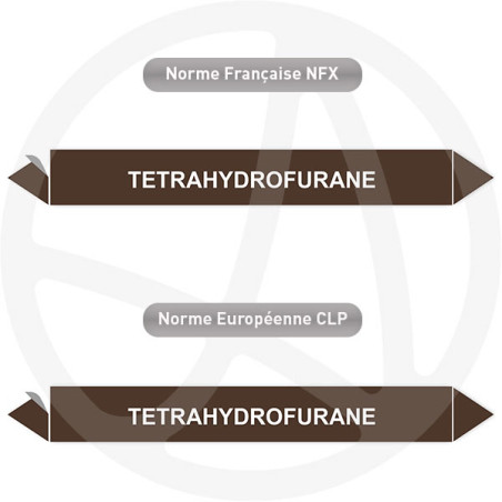 Repérage de tuyauterie Tetrahydrofurane reperage marqueur tuyauterie vinyle