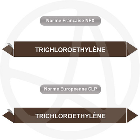 Repérage de tuyauterie Trichloroethylène reperage marqueur tuyauterie vinyle