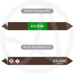 Repérage de tuyauterie NFX ou CLP Xylène