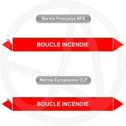 Repérage de tuyauterie NFX ou CLP Boucle incendie