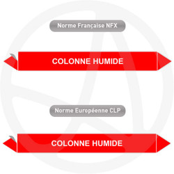 Repérage de tuyauterie NFX ou CLP Colonne humide incendie