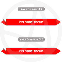 Repérage de tuyauterie NFX ou CLP Colonne sèche incendie