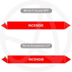 Repérage de tuyauterie NFX ou CLP Incendie