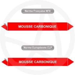 Repérage de tuyauterie NFX ou CLP Mousse carbonique