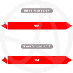 Repérage de tuyauterie NFX ou CLP RIA incendie