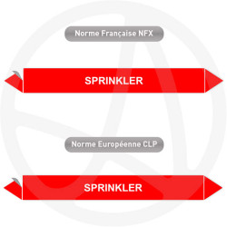 Repérage de tuyauterie NFX ou CLP Sprinkler incendie
