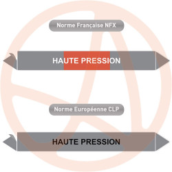 Repérage de tuyauterie NFX ou CLP Haute pression
