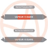 Repérage de tuyauterie Vapeur 15 bars reperage marqueur tuyauterie vinyle
