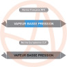 Repérage de tuyauterie Vapeur basse pression reperage marqueur tuyauterie vinyle