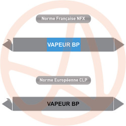Repérage de tuyauterie NFX ou CLP Vapeur BP