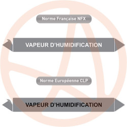 Repérage de tuyauterie NFX ou CLP Vapeur d'humidification
