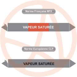 Repérage de tuyauterie NFX ou CLP Vapeur saturée