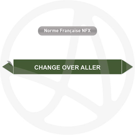 Repérage de tuyauterie Change over aller reperage marqueur tuyauterie vinyle