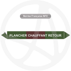 Repérage de tuyauterie NFX ou CLP Plancher chauffant retour