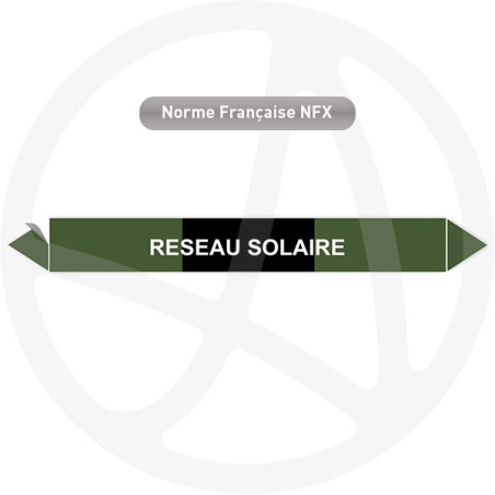 Repérage de tuyauterie Réseau solaire  reperage marqueur tuyauterie vinyle