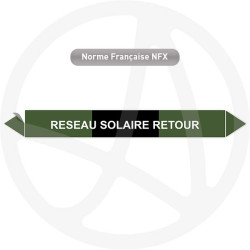 Repérage de tuyauterie NFX ou CLP Réseau solaire retour