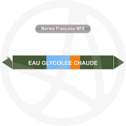 Repérage de tuyauterie NFX ou CLP Eau glycolée chaude