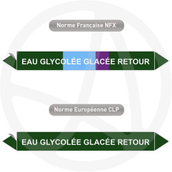 Repérage de tuyauterie NFX ou CLP Eau glycolée glacée retour