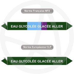 Repérage de tuyauterie NFX ou CLP Eau glycolée glacée aller