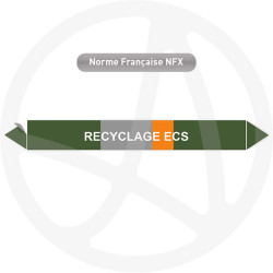 Repérage de tuyauterie NFX ou CLP Recyclage ecs