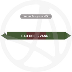 Repérage de tuyauterie NFX ou CLP Eau usée - vanne