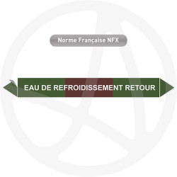 Repérage de tuyauterie NFX ou CLP Eau de refroidissement retour
