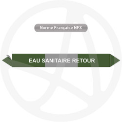 Repérage de tuyauterie NFX ou CLP Eau sanitaire retour
