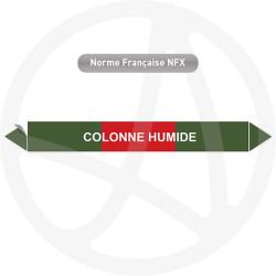 Repérage de tuyauterie NFX ou CLP Colonne humide eau