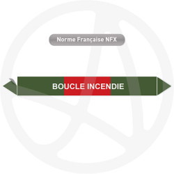 Repérage de tuyauterie NFX ou CLP Boucle incendie eau