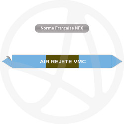 Repérage de tuyauterie NFX ou CLP Air rejeté VMC