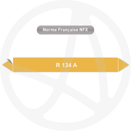 Repérage de tuyauterie R 134 A reperage marqueur tuyauterie vinyle