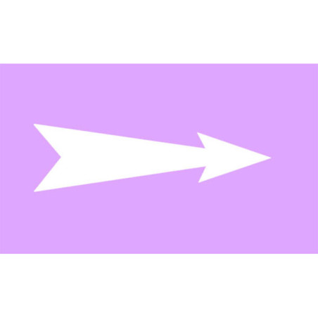 Repérage de tuyauterie Flèche - Violet / Blanc fleche reperage marqueur tuyauterie vinyle