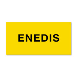 Plaque réglementaire normée  ENEDIS en pvc