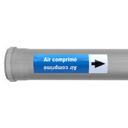 Marqueurs de tuyauterie norme ISO 20560 - Air comprimé