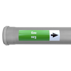 Marqueurs de tuyauterie norme ISO 20560 - Eau