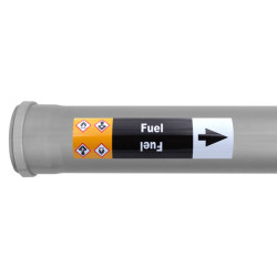 Marqueurs de tuyauterie norme ISO 20560 - Fuel
