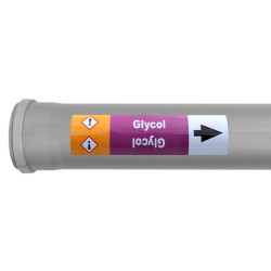 Marqueurs de tuyauterie norme ISO 20560 - Glycol