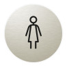 Plaque de porte aluminium brossé :  Toilettes femmes
